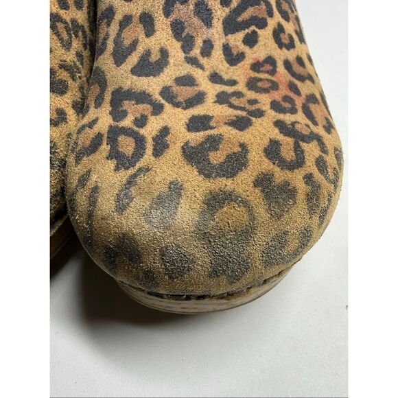 Dansko Leopard Print Clogs in Brown - Picture 6 of 16
